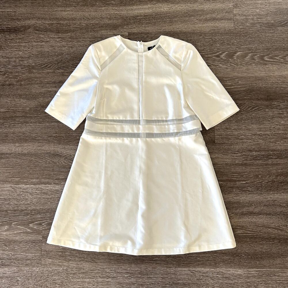 NWT Elliatt Oracle Ivory Mesh Trim Mini Dress Sz … - image 10